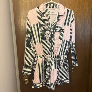 Victoria's Secret Satin Like Romper PJs